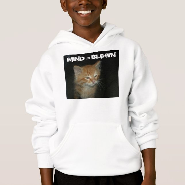 T-shirt Gatinho "MIND = BLOWN" Crianças Colchem (Frente)