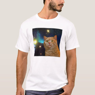 T-shirt Gatinho surpreendido do espaço