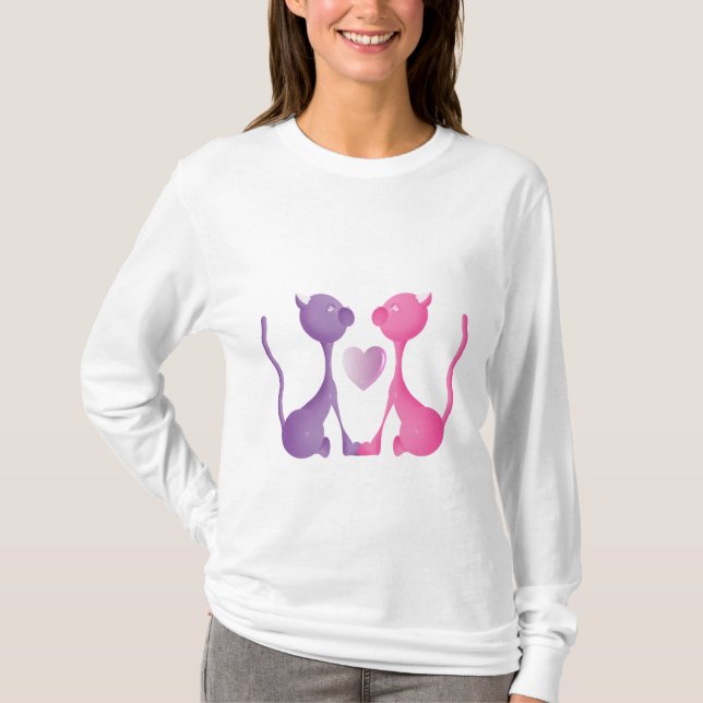 T-shirt Gatinhos de amor (Frente)