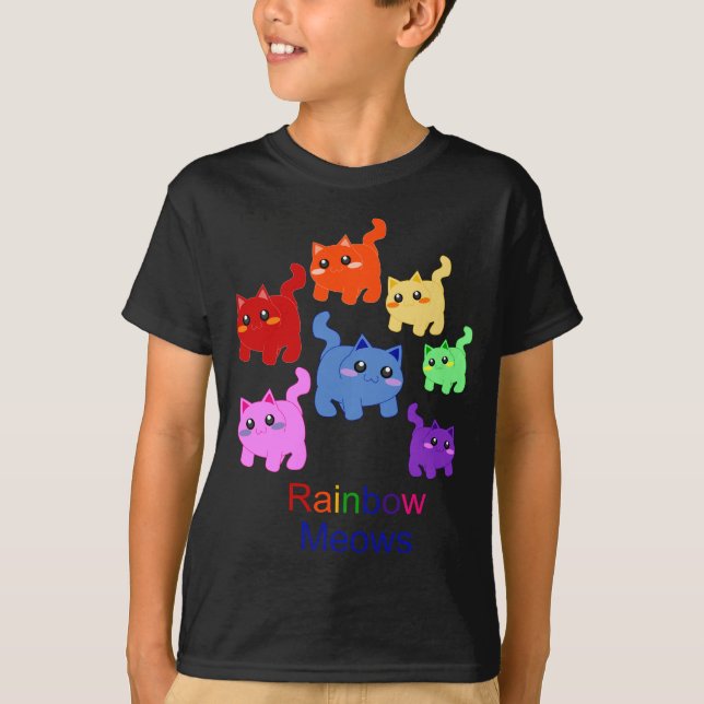 T-shirt Gatinhos do arco-íris! (Frente)