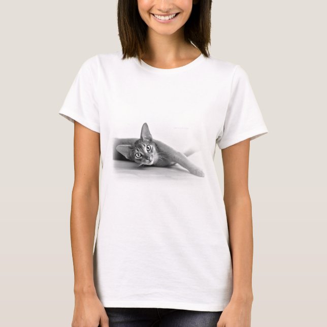 T-shirt Gato Abyssinian (Frente)