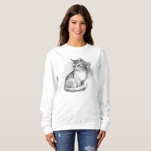 T-shirt Gato. Aguarela
