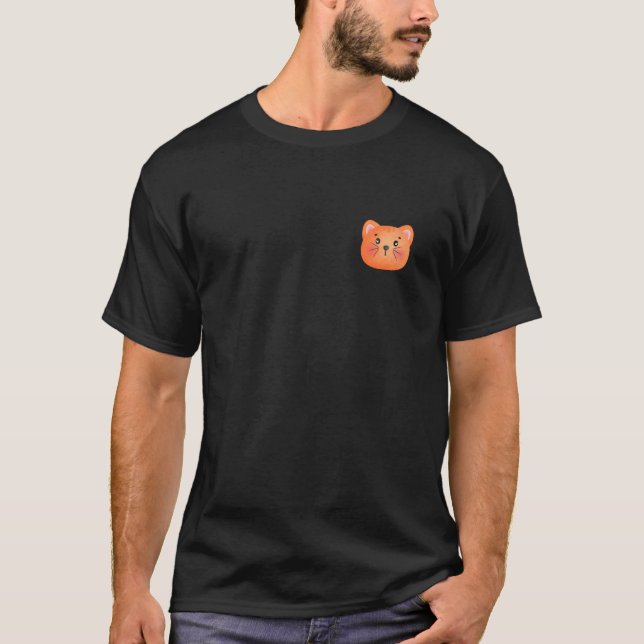 T-Shirt Gato Castanho (Frente)