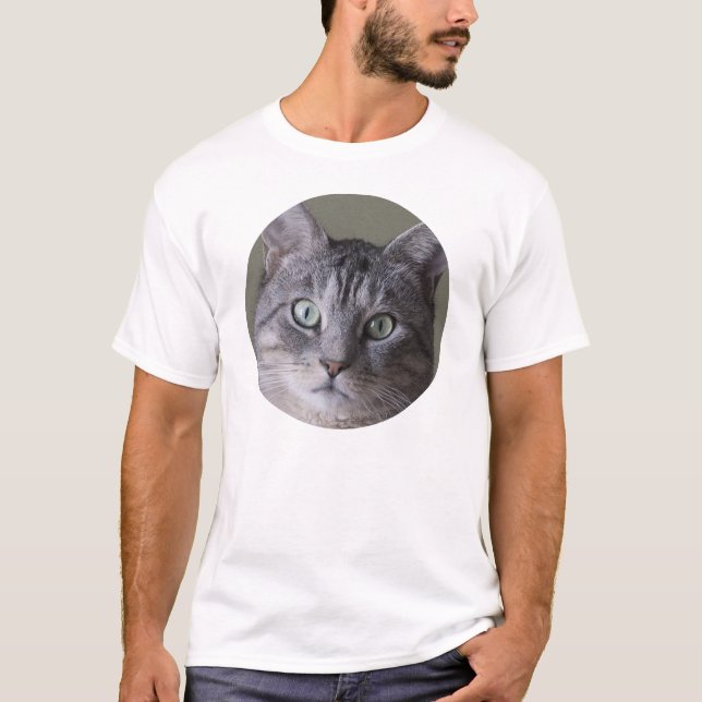 T-shirt gato cinzento (Frente)