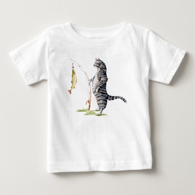 T-shirt Gato com Peixe (Frente)