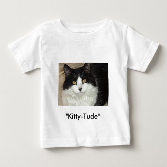 T-shirt Gato de agradecimento com atitude (Frente)
