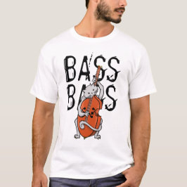 T-shirt Gato de cinza tocando um assento duplo ou ereto