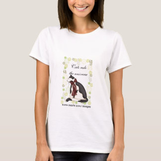 T-shirt Gato de Gatinho com Flores Presente para Mãe