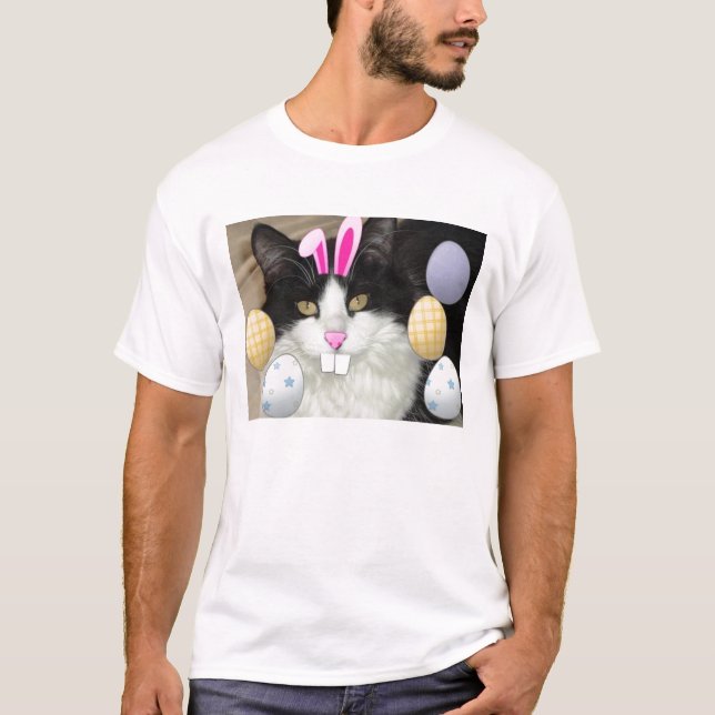 T-shirt Gato de Gatinho páscoa (Frente)