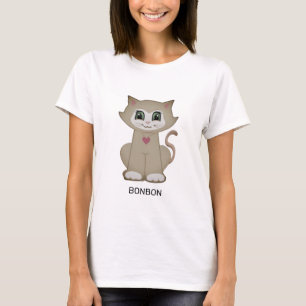 T-Shirt Gato de Gato Gato Personalizado