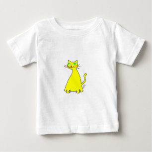 T-shirt Gato de gordura amarelo