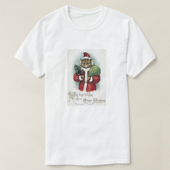 T-shirt Gato de Natal, Louis Wain (Frente do Design)
