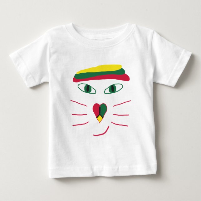T-shirt Gato de Rasta (Frente)