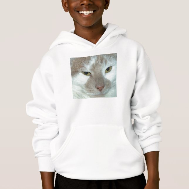 T-shirt Gato de Tabuleiro Branco (Frente)