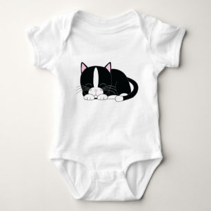 T-shirt Gato de Tuxedo Dormindo