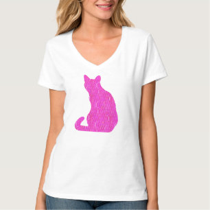 T-shirt Gato do Arabesque - fuschia, rosa quente