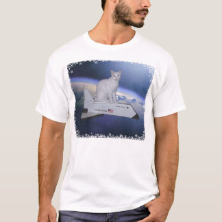 T-shirt Gato do astronauta (espírito) no vaivém espacial