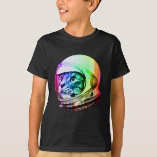 T-shirt Gato do espaço do astronauta