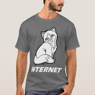T-shirt Gato do Internet