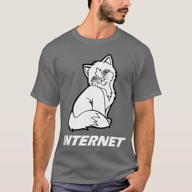 T-shirt Gato do Internet (Frente)