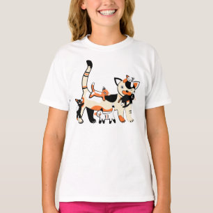 T-shirt Gato do Mama com imagem engraçada dos gatinhos