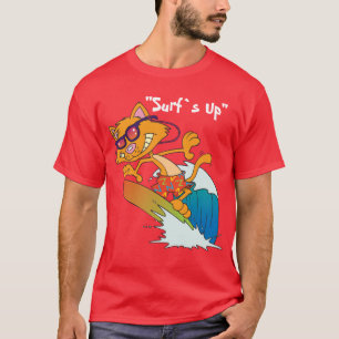 T-shirt Gato do surf,