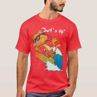 T-shirt Gato do surf,