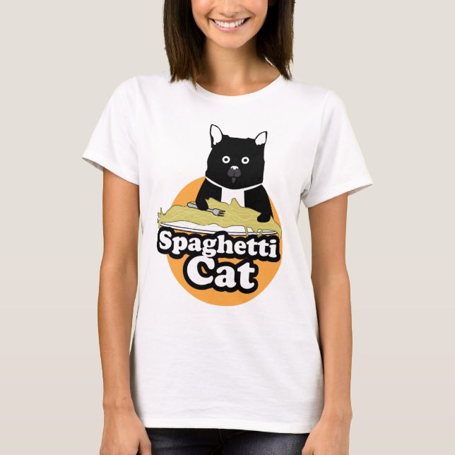 T-shirt Gato dos espaguetes (Frente)