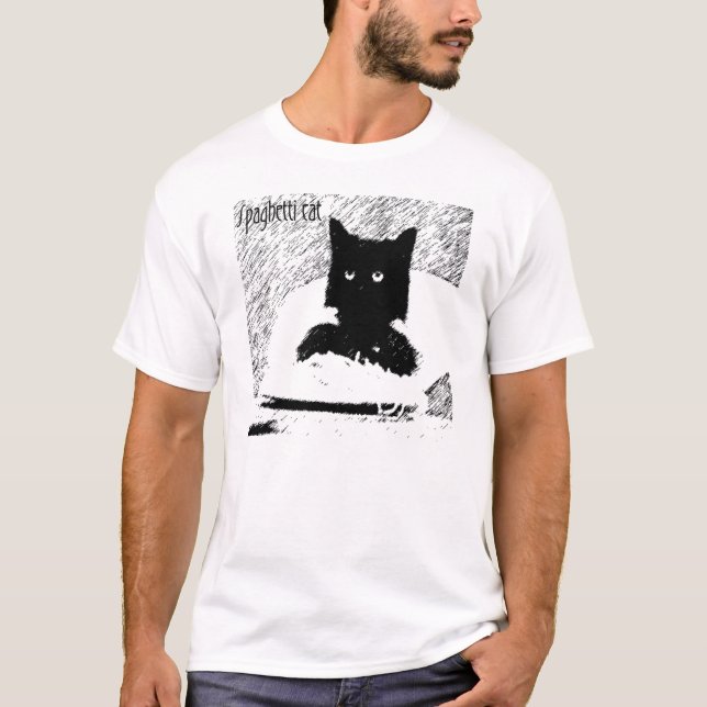 T-shirt Gato dos espaguetes (Frente)