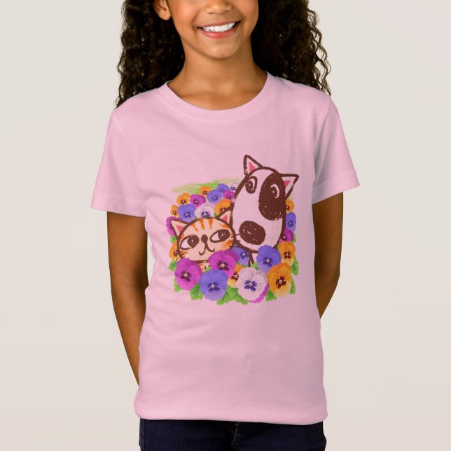 T-Shirt Gato e Cachorro (Frente)
