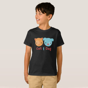 T-shirt gato e cão