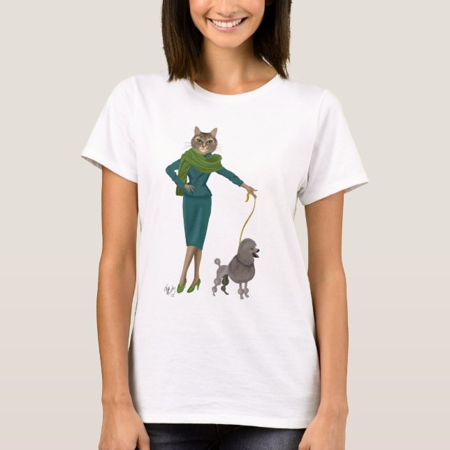 T-shirt Gato e Poodle (Frente)