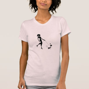 T-shirt Gato feliz que anda em uma trela