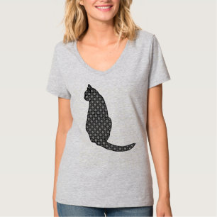 T-shirt Gato japonês - impressão preto e branco do quimo