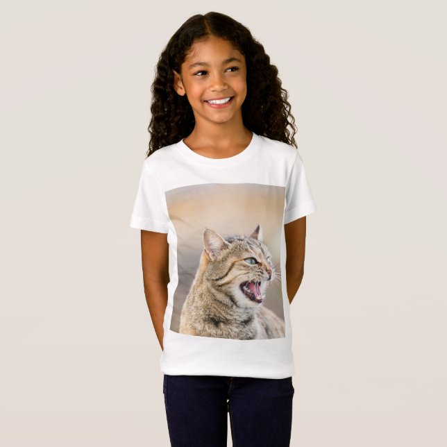 T-shirt Gato lindo (Frente Completa)
