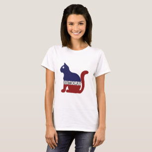 T-shirt GATO LOVER Democat for Democrat Cat Lover
