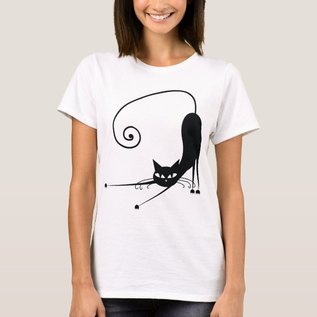 T-shirt Gato Negro (Frente)