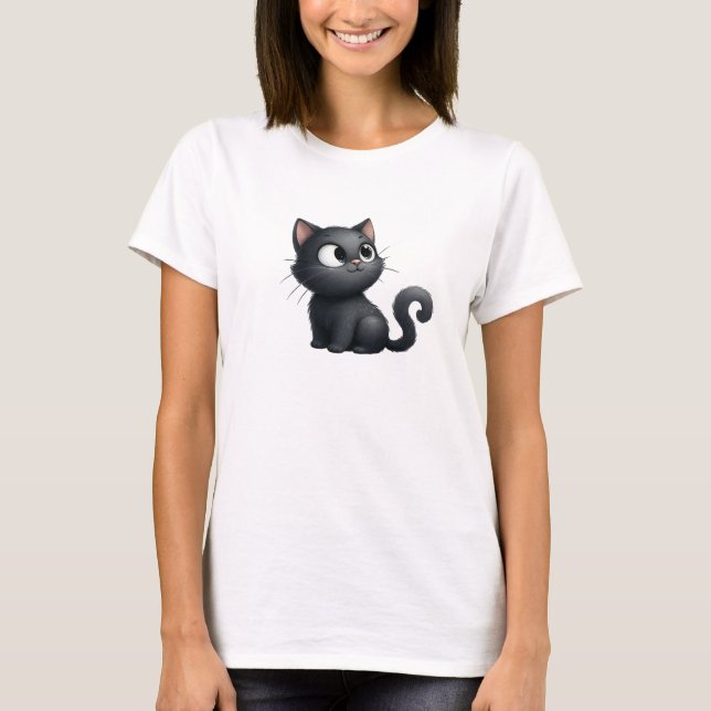 T-Shirt Gato Negro (Frente)