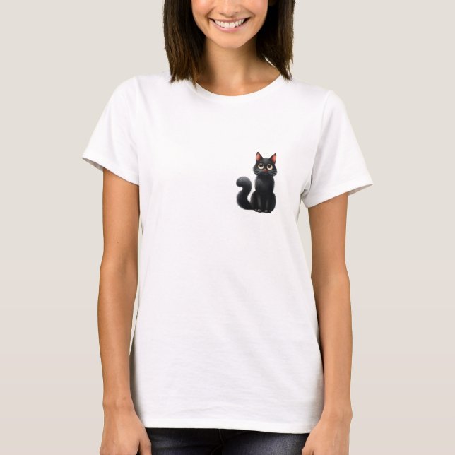 T-Shirt Gato Negro (Frente)