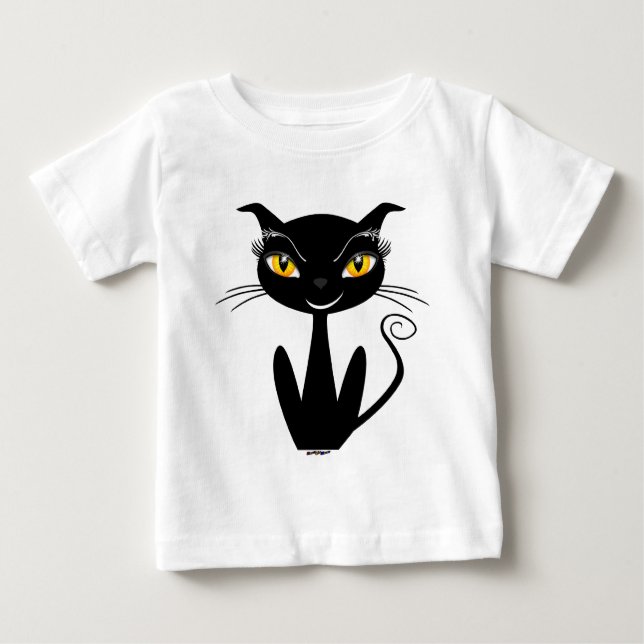 T-shirt Gato Negro Whimsso (Frente)