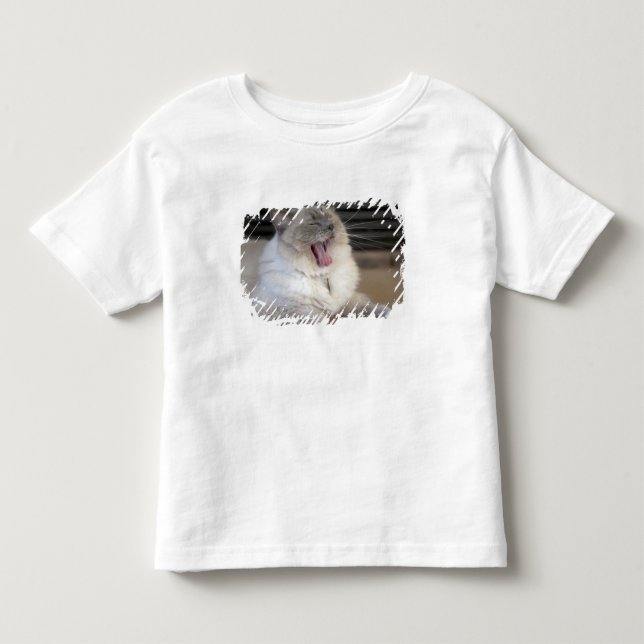 T-shirt gato Neva Masquerade bocejando (Frente)