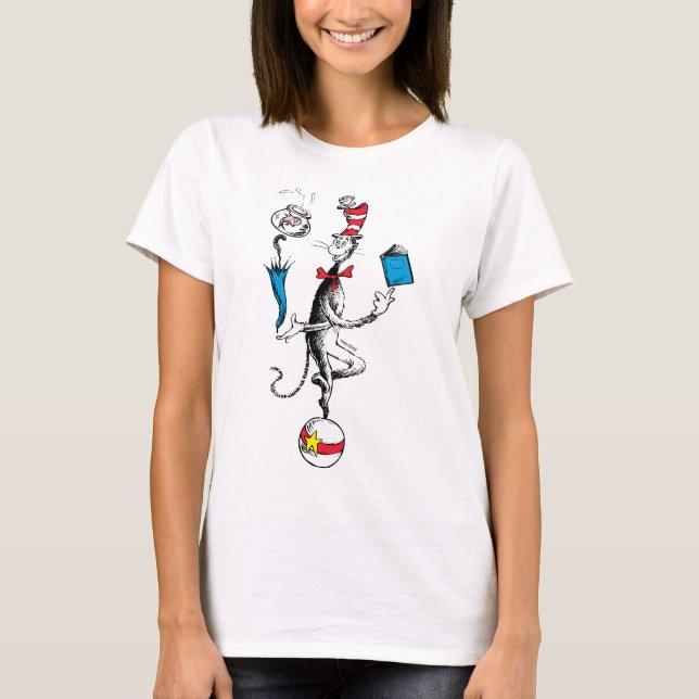 T-shirt Gato no Chapéu Ato de Equilíbrio (Frente)
