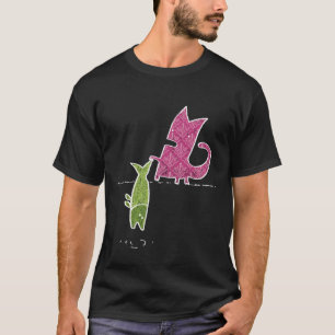 T-shirt Gato+peixes