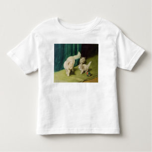 T-shirt Gato persa branco com dois gatinhos