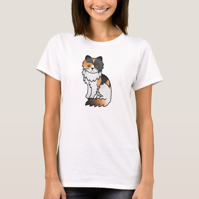 T-shirt Gato Persa Tricolor (Frente)