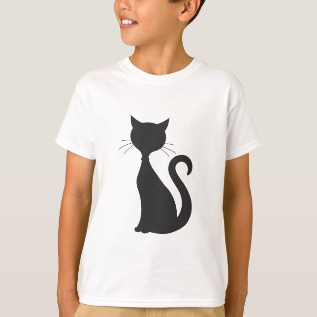 T-shirt Gato preto (Frente)