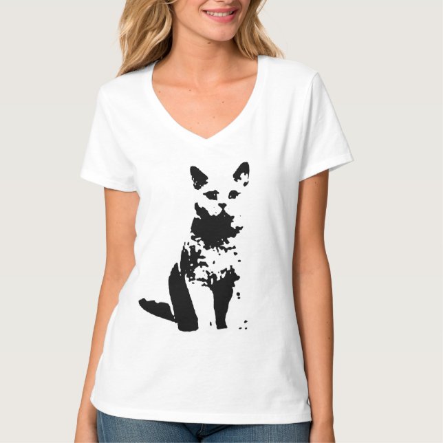 T-shirt gato preto (Frente)