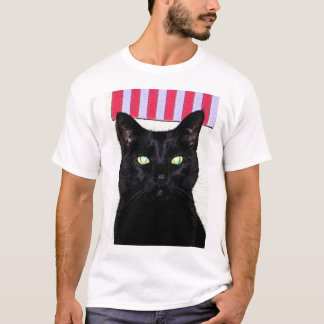 T-shirt Gato preto/azul branco vermelho