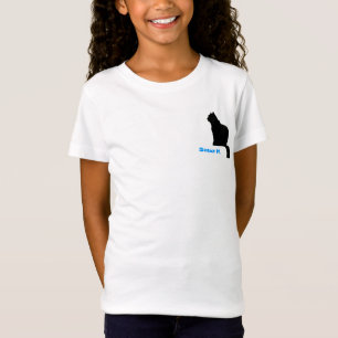 T-shirt - Gato preto com nome
