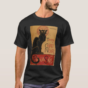 T-shirt Gato preto de Arte Nouveau Le Conversa Noir do